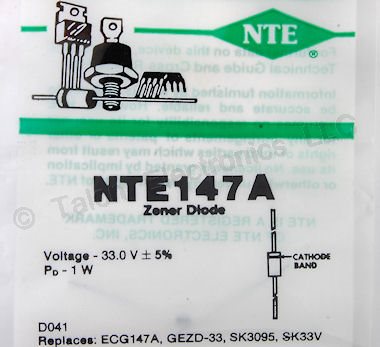   NTE147A  33V 1 Watt Zener Diode