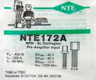   NTE172A NPN Darlington Transistor