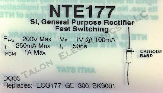    NTE177 Silicon Switching Diode 