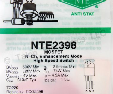 NTE2398 N–Channel Enhancement Mode MOSFET