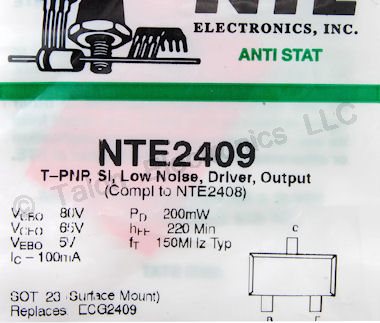 0.5-8mA Chopper High Speed Switch 50V NTE Electronics NTE461 Silicon Dual N-Channel JFET Transistor 