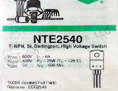 NTE2540 NPN Darlington High Voltage Switch Transistor