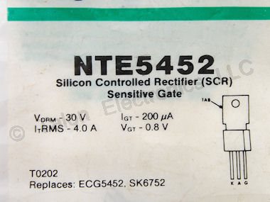 NTE5452 30V 2.5A Phase Control SCR