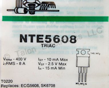 NTE5608 400V 8A TRIAC