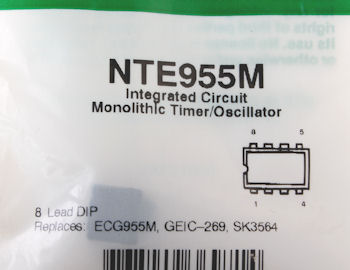 NTE955M Timer/Oscillator IC - replaces NE555 LM555