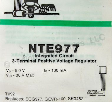  NTE977 IC Voltage Regulator 5 Volt, 100mA