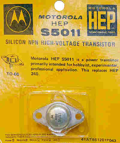 HEP-S5011 Silicon NPN High Voltage Power Transistor