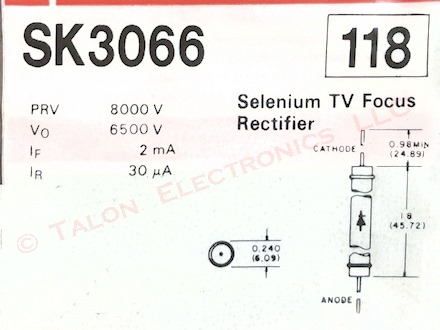   SK3066 Selenium High Voltage Rectifier 8KV