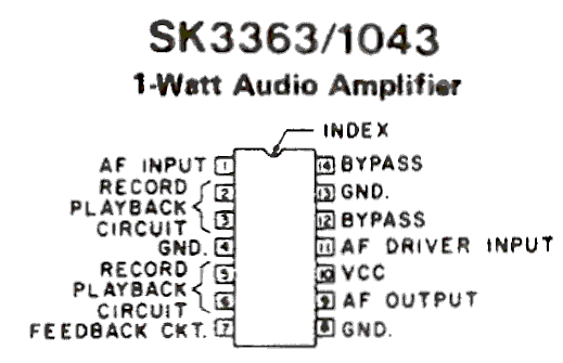   SK3363 Audio Amplifier Integrated Circuit