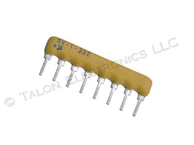   3.3K (3K3) ohm 8 Pin Bussed Resistor Network