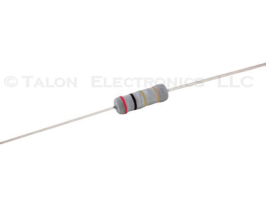 1/4W 267 Kohm Resistance 250V Inc. Axial Lead NTE Electronics QW3267BR Metal Film Flameproof Resistor 1% Tolerance Pack of 25