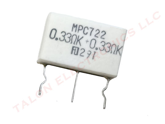     0.33 ohms 2W Dual Radial Wirewound Power Resistor   MPC722