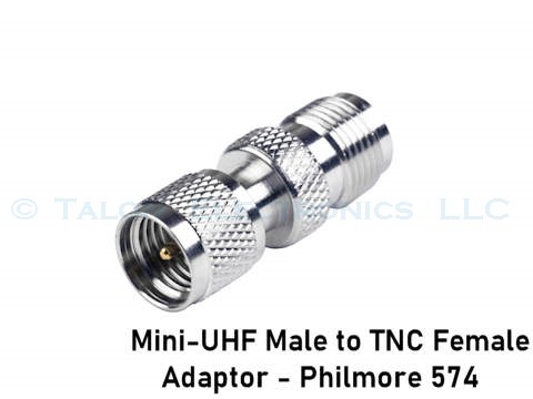 UHF MIN-UHF Male to TNC Female Adapter- Philmore 574