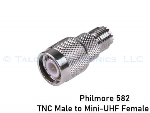 TNC Male to Mini-UHF Female Adapter- Philmore 582
