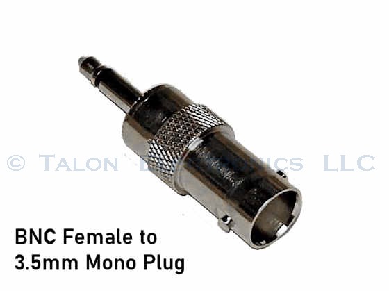 BNC Female to 3.5mm Mono Plug Adapter