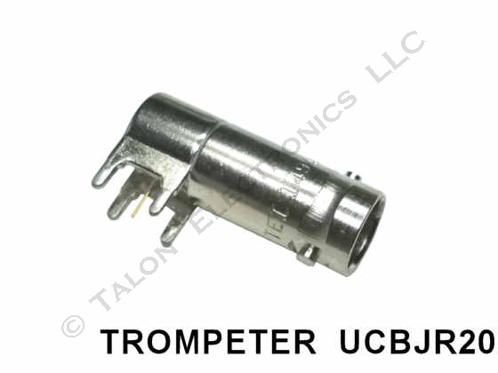 BNC Right Angle PC Mount Jack 75 Ohms - Trompeter UCBJR20