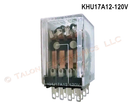 120V 4PDT Relay with 5A contacts - KHU17A12-120V