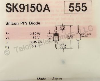  SK9150A PIN Diode for VHF Switching - NTE555 Equivalent