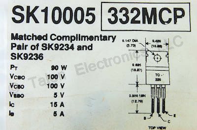 SK10005 Matched Pair of Transistors