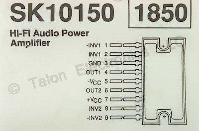 SK10150 2-Channel 12W Audio Power Amplifier Integrated Circuit