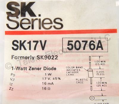     SK17V 17 Volt 1 Watt Zener Diode