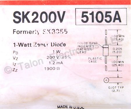    SK200V 200V 1W Zener Diode