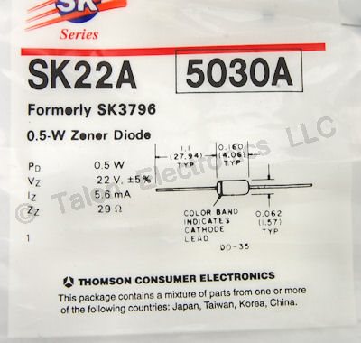     SK22A 22V 500mW Zener Diode