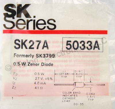     SK27A 27V 500mW Zener Diode