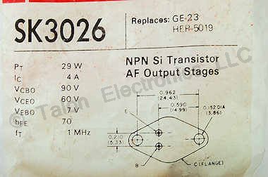   SK3026 NPN Silicon Audio Power Output Transistor