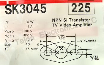   SK3045 NPN Silicon High Voltage Transistor