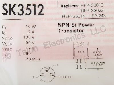   SK3512 NPN Silicon Power Transistor