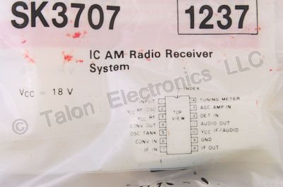   SK3707 AM Receiver Integrated Circuit NTE1237 Equiv