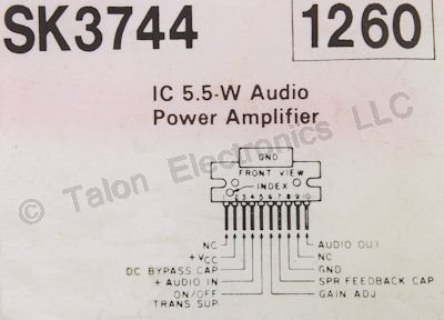   SK3744 Audio Power Amplifier Integrated Circuit