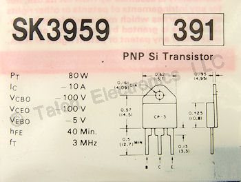   SK3959 PNP Silicon Power Transistor  100V 10A