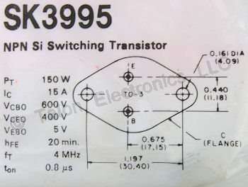  SK3995 NPN Silicon Power Transistor