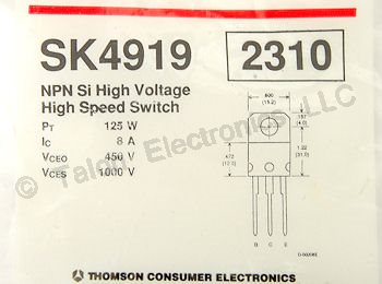   SK4919 NPN Silicon Power Transistor 450V 8A