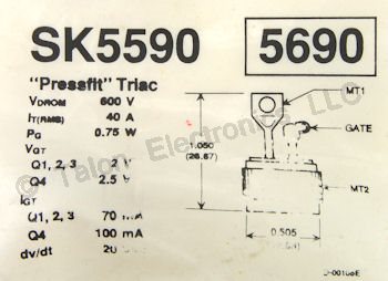   SK5590 Triac  600V 40A - NTE5690 Equivalent