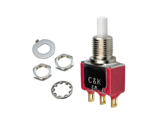    SPDT Miniature Momentary Pushbutton Switch ON-(ON) C&K 8121SHZGE
