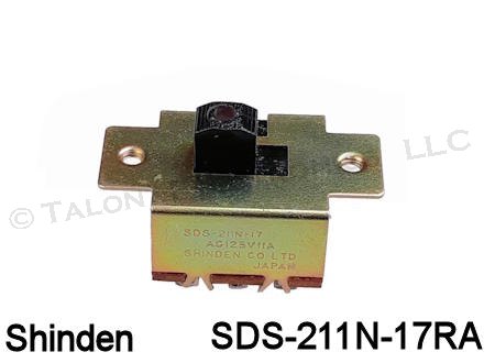   DPDT ON-ON Slide Switch With Red LED Shinden SDS-211N-17RA