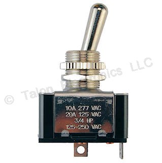   SPST ON-OFF Panel Mount Toggle Switch SPEMCO 1185S/20B