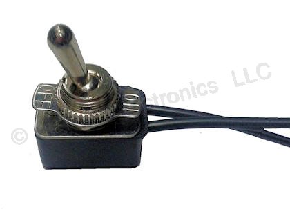   SPST ON-OFF Panel Mount Toggle Switch with Wire Leads Gaynor 6600