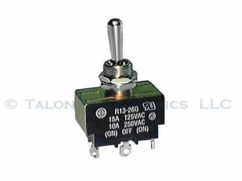 SPDT (ON)-OFF-(ON) Momentary Panel Mount Toggle Switch