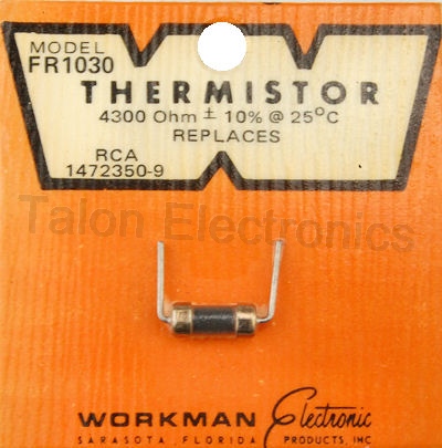 Workman FR1030 Thermistor 4.3K (4,300) Ohms @ 25°C