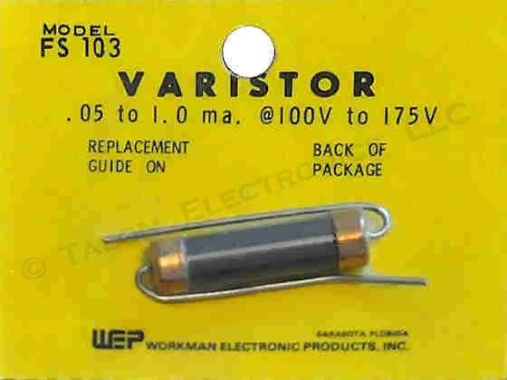 Workman FS103 Varistor 0.05 - 1mA @ 100V - 175V