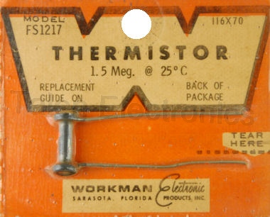 Workman FS1217 Thermistor 1.5 Megohms @ 25°C