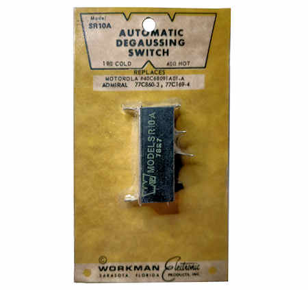         Workman SR10A Automatic Degaussing Switch for Color TV - Motorola, Emerson