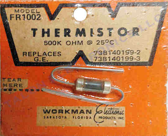 Workman FR1002  Thermistor 500K Ohms @ 25°C